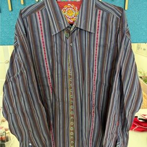 Robert Graham Vibrant Striped Dress Shirt